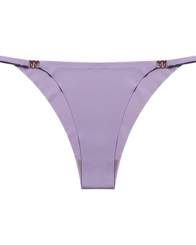 Three-Ring Buckle Low-Waist Seamless Ice Silk Strap Women’s Underwear