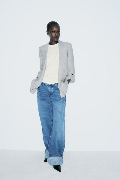 Brit & Boho™ I Hany Blazer with  Rolled-Up Sleeve