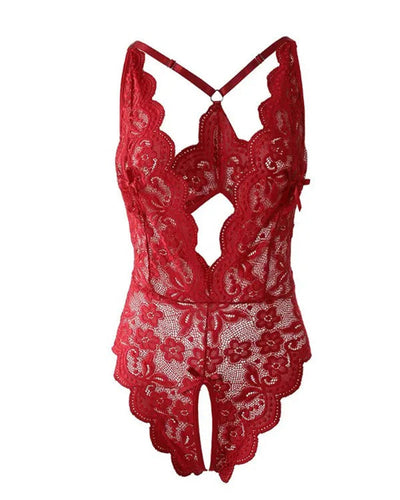 Sexy lace pajamas without crotch
