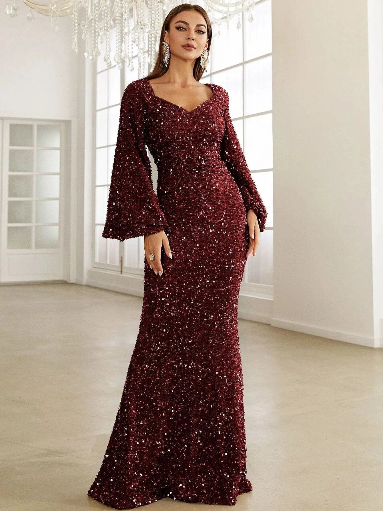 LUNAR | ELEGANT LONG SLEEVE DRESS