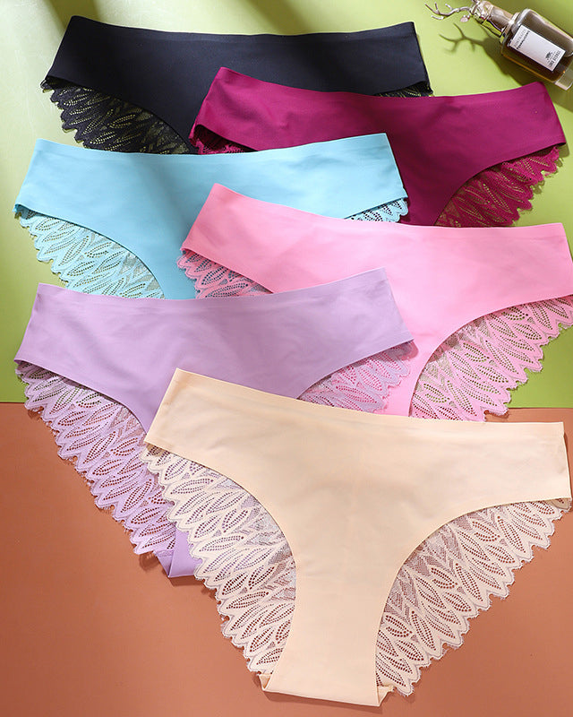Seamless Lace Waist Panties
