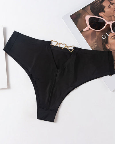 Naadloze T-vormige slip in nude-stijl van Ice Silk