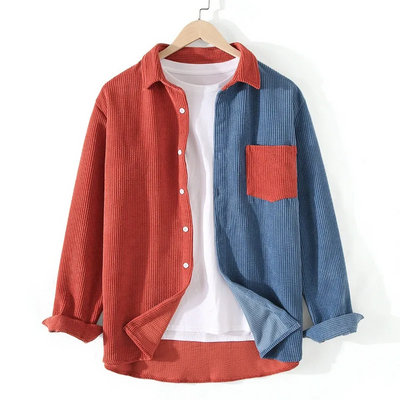 Corduroy knoopsluiting met split 