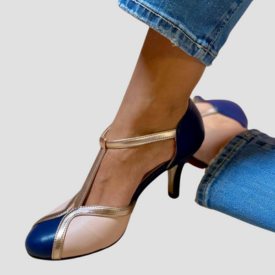 Viki –Two-tone high-heel sandals
