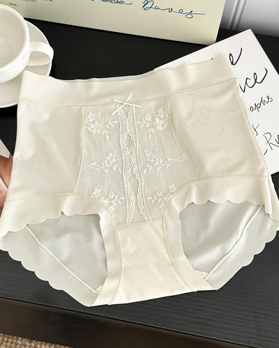 French High Waist Light Tummy Shaping Ice Silk Panties