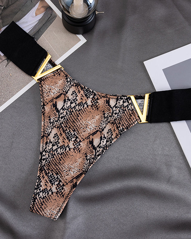 Leopard Print Ice Silk Seamless Briefs