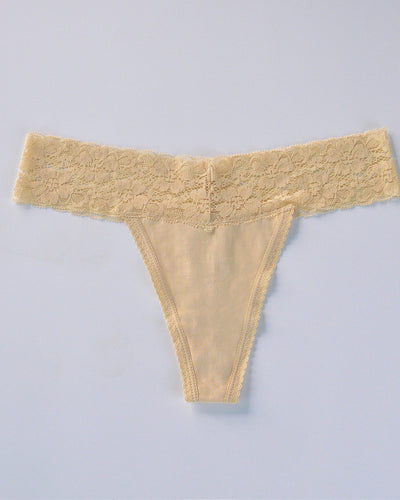 Low-Rise Thong Lace Briefs
