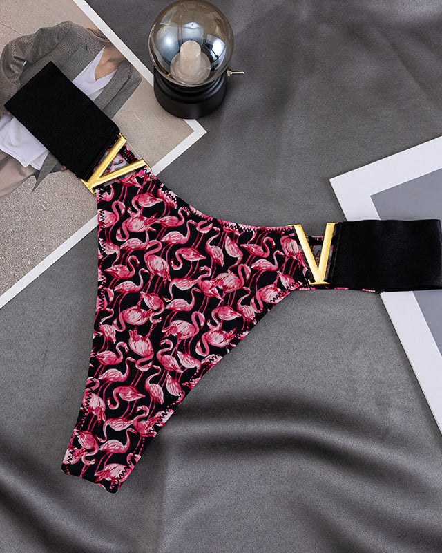 Leopard Print Ice Silk Seamless Briefs