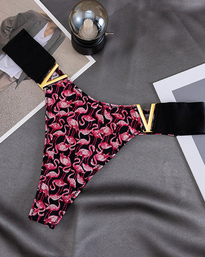 Leopard Print Ice Silk Seamless Briefs