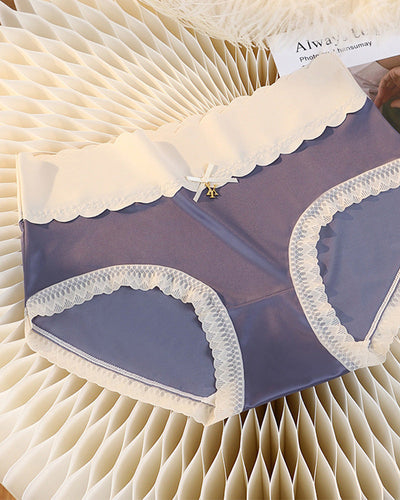 Sexy naadloze satijnen slip met middelhoge taille 