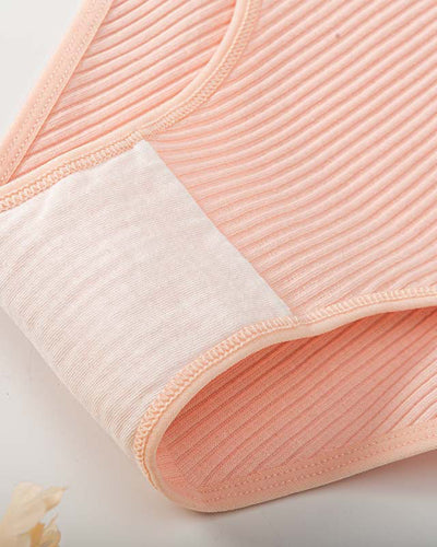 Sous-vêtements côtelés taille moyenne à haute élasticité pour femmes