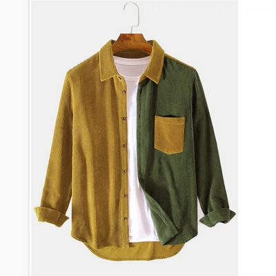 Corduroy knoopsluiting met split 
