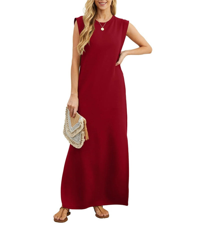 Romaisa | Casual, no-iron maxi dress with a slit