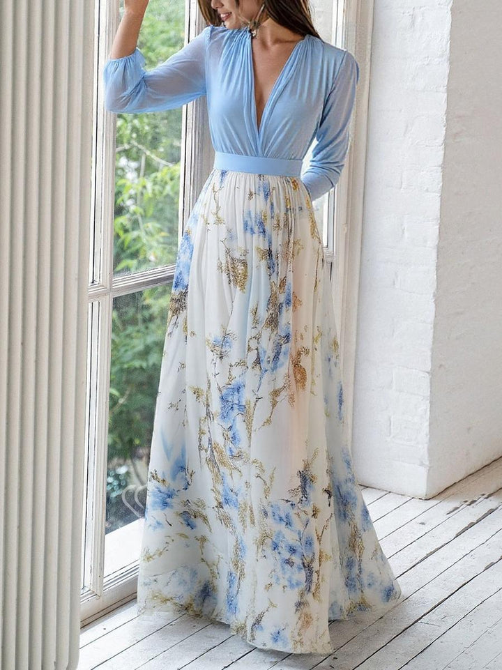 TESS | LONG DRESS WITH FLORAL PRINT