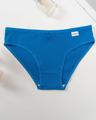 Sous-vêtements côtelés taille moyenne à haute élasticité pour femmes