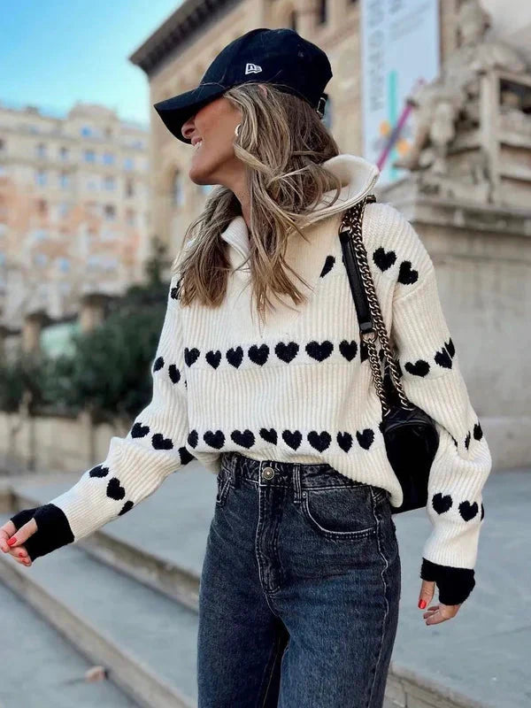 Brit & Boho™ I Zip Sweater Hearts