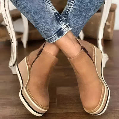 Viki | Orthopedic Leather ComfortStep Ankle Platform Boots