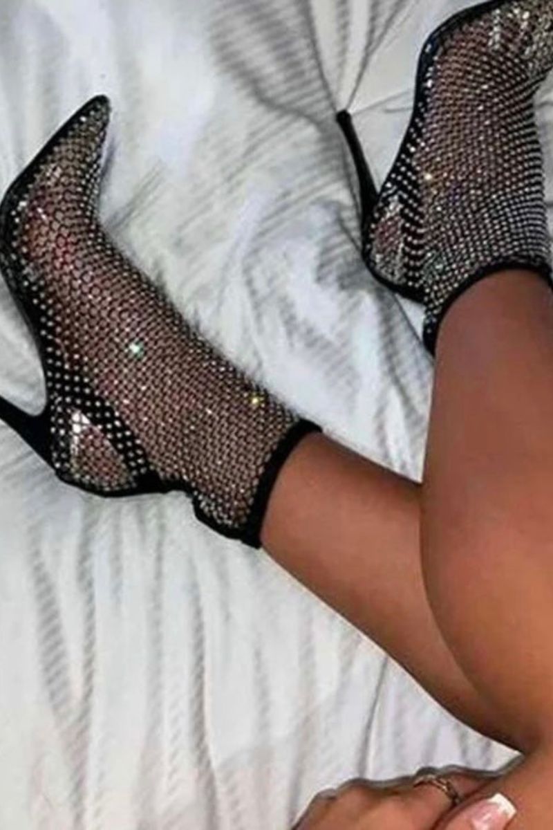 DELIAH | Diamanté Midi Boots