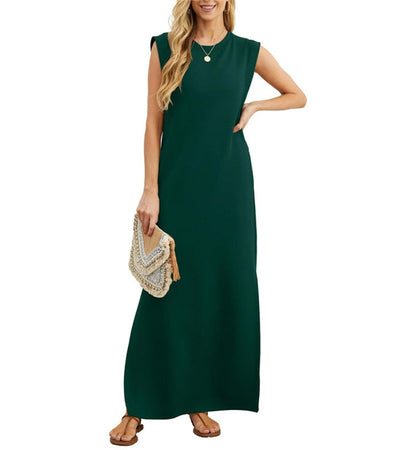 Romaisa | Casual, no-iron maxi dress with a slit