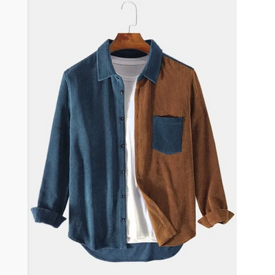 Corduroy knoopsluiting met split 