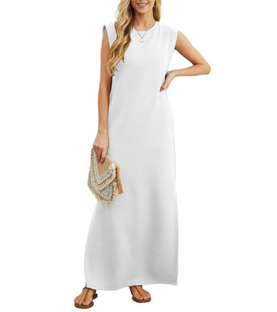 Romaisa | Casual, no-iron maxi dress with a slit