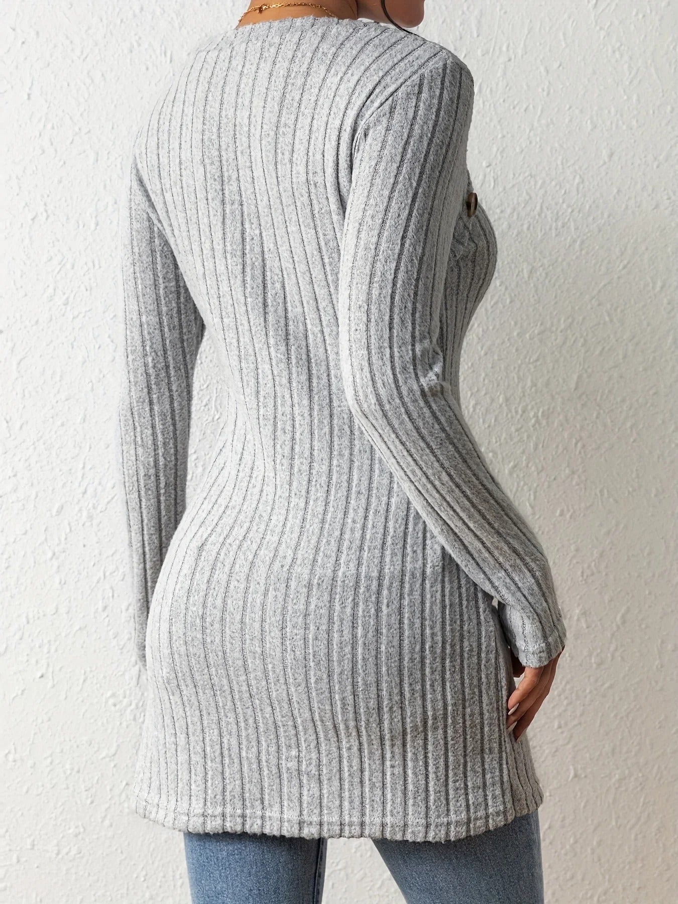 MADELYN | RIBBED ASSYMETRIC JUMPER