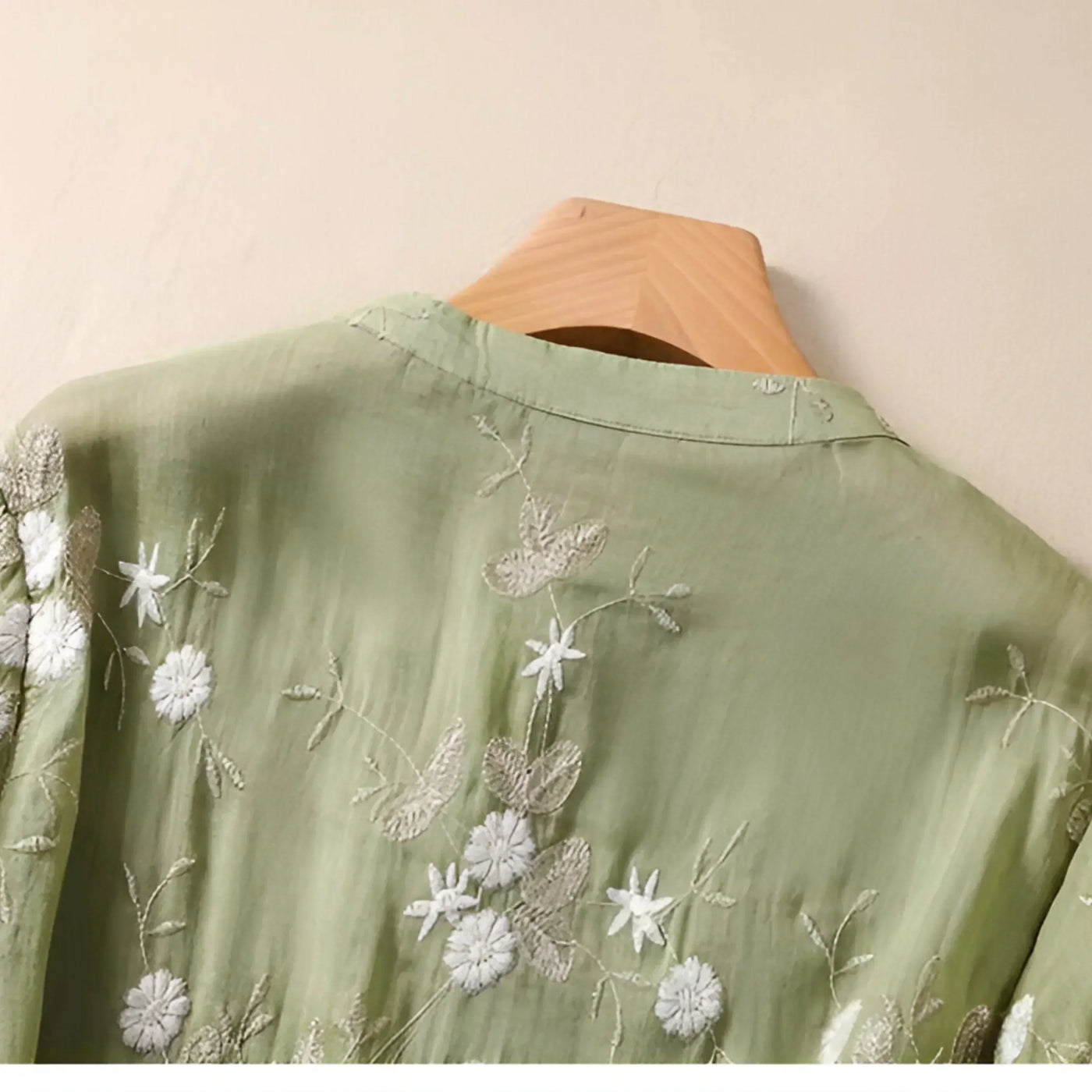 Viki – Embroidered Sheer Blouse