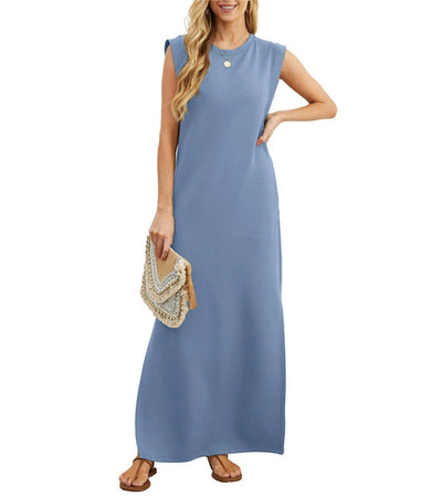 Romaisa | Casual, no-iron maxi dress with a slit