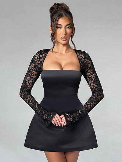 Brit & Boho™ I Zoey Black Mini Dress