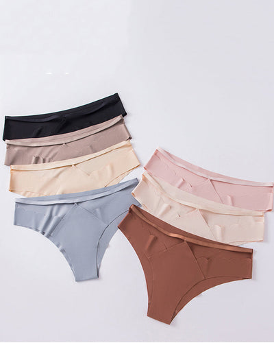 Hip Lifting Low Waist Ice Silk Seamless Invisible Breathable Briefs