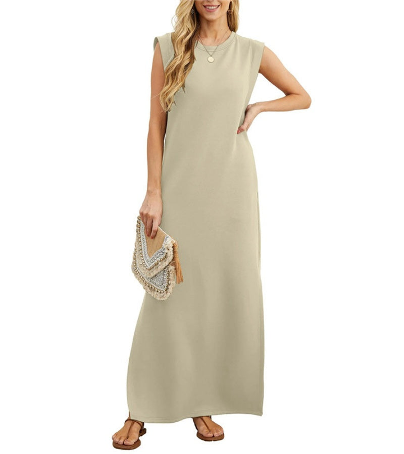 Romaisa | Casual, no-iron maxi dress with a slit