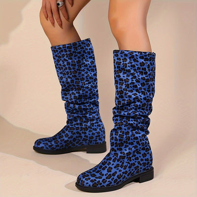 Viki - Leopard Print Mid-Calf Boots