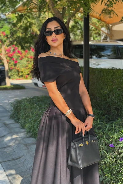 Brit & Boho™️ Ella  | Elegant Pleated Long Dress
