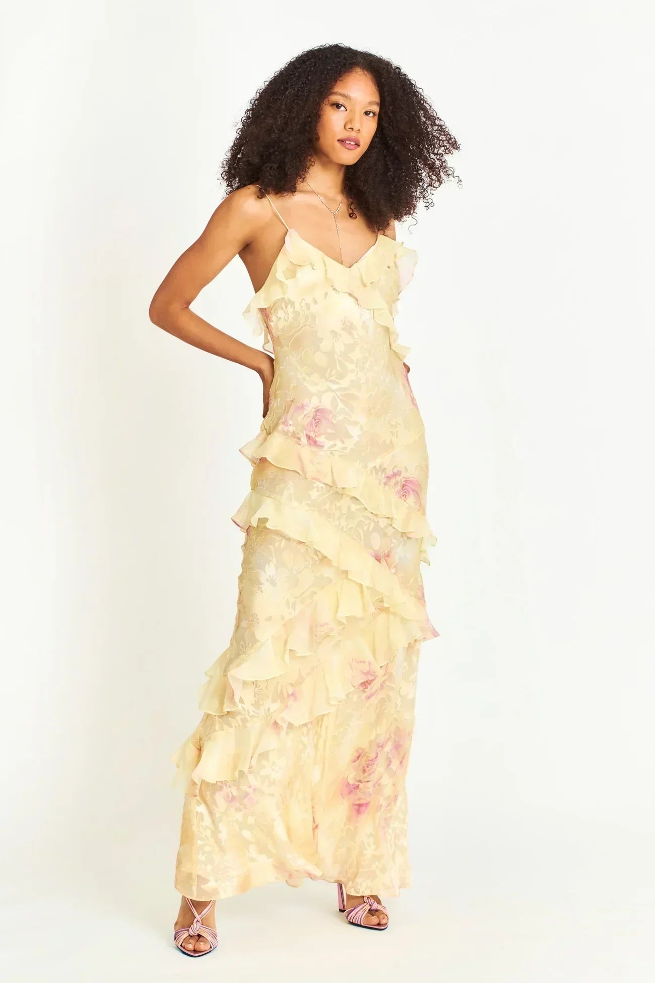 Isadora | Romantic Long Pastel Silk Dress