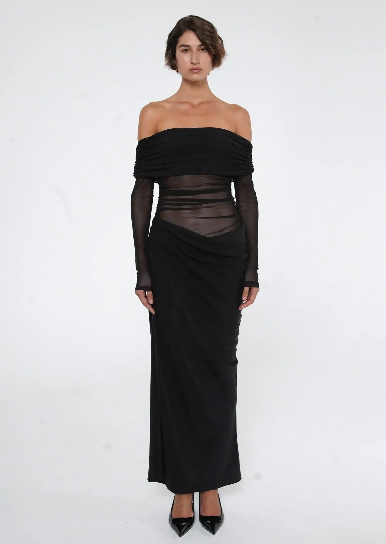 DIVINE DREAM | CUT-OUT MESH DRESS