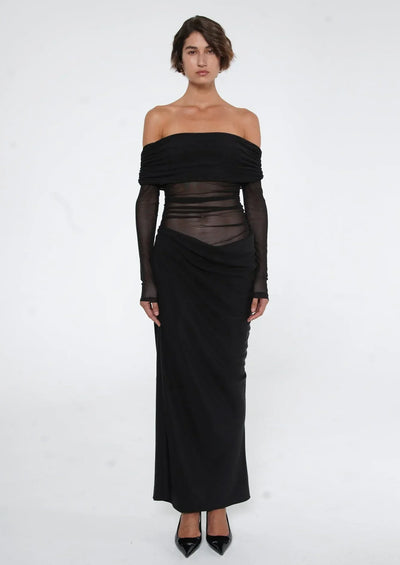 DIVINE DREAM | CUT-OUT MESH DRESS