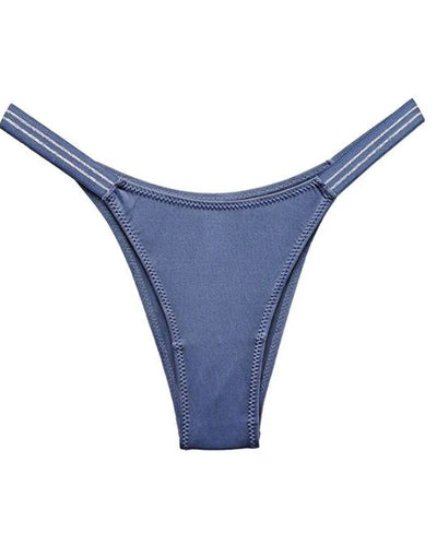 Female Glossy Dazzing Stripe T-back Underwear