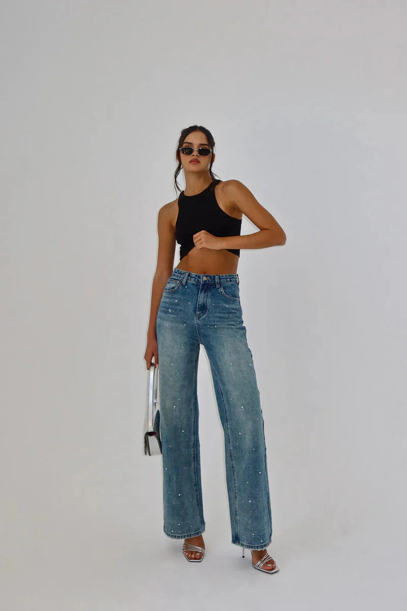Brit & Boho™️ I Neslie Aqua Jeans