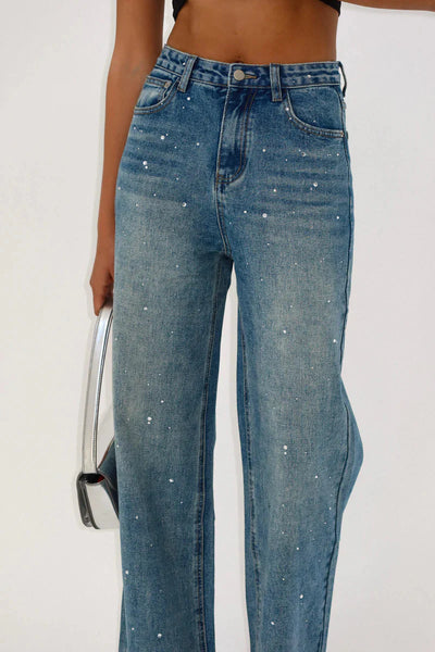 Brit & Boho™️ I Neslie Aqua Jeans