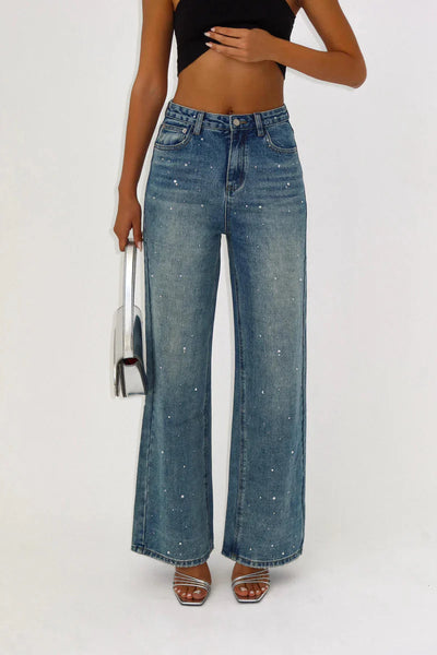 Brit & Boho™️ I Neslie Aqua Jeans