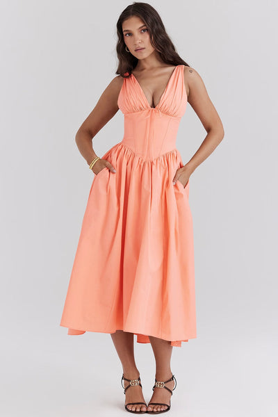 Giulietta | Summer Midi Dress with Colorful Flowers