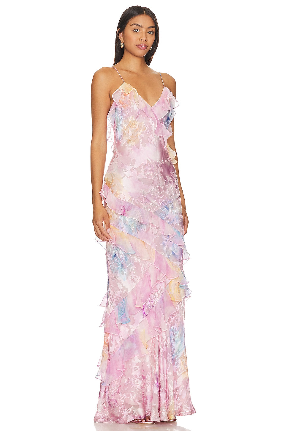 Isadora | Romantic Long Pastel Silk Dress