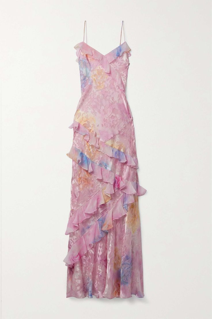 Isadora | Romantic Long Pastel Silk Dress