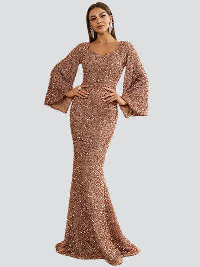 LUNAR | ELEGANT LONG SLEEVE DRESS