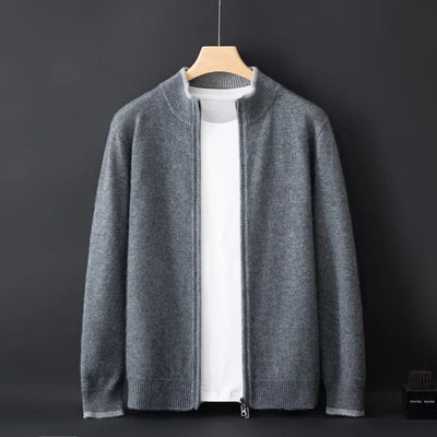 OAKLEY | CARDIGAN ZIPPÉ EN LAINE DE QUALITÉ SUPÉRIEURE