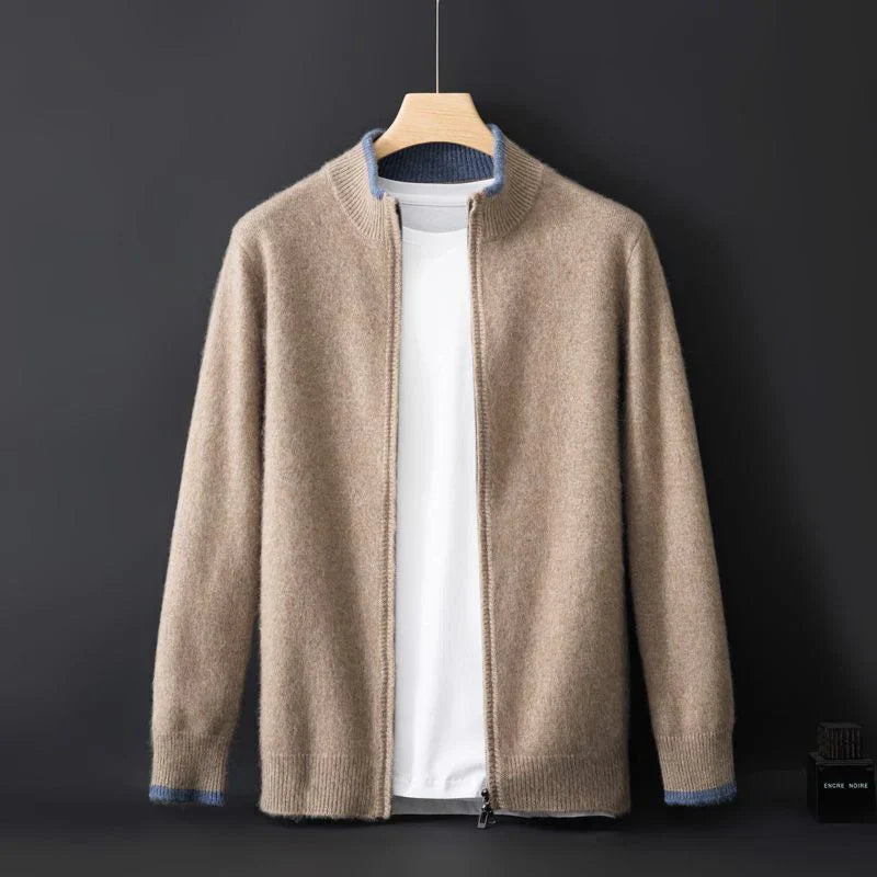 OAKLEY | CARDIGAN ZIPPÉ EN LAINE DE QUALITÉ SUPÉRIEURE