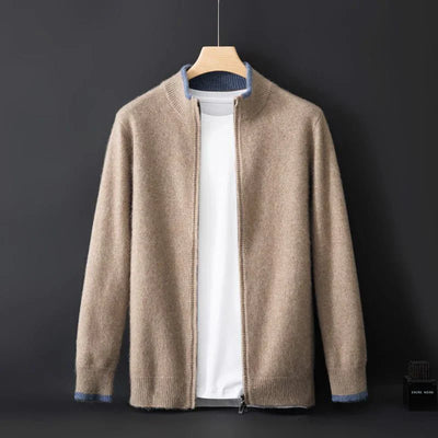 OAKLEY | CARDIGAN ZIPPÉ EN LAINE DE QUALITÉ SUPÉRIEURE