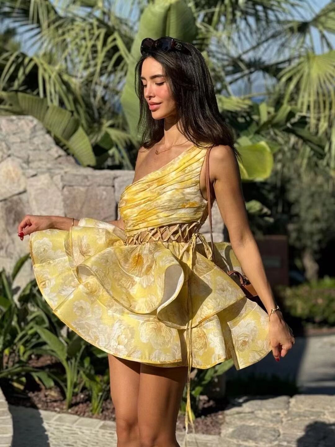 Daphne | One-Shoulder Floral Mini Dress