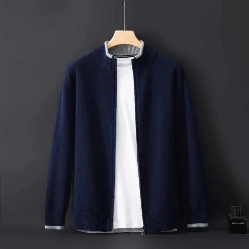 OAKLEY | CARDIGAN ZIPPÉ EN LAINE DE QUALITÉ SUPÉRIEURE