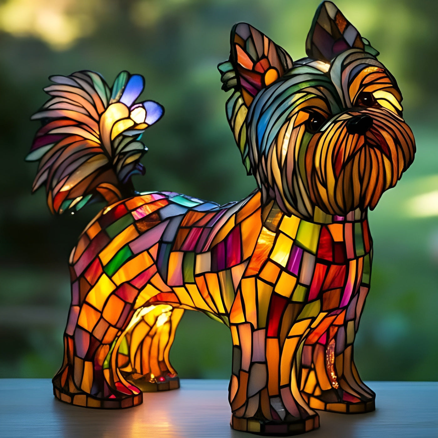 Lili | Magisk Stained Glass Dog Lamp